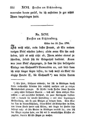 No. XCVI. Forster an Lichtenberg