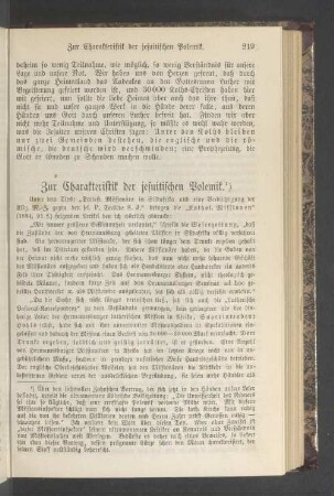Zur Charakteristik der jesuitischen Polemik