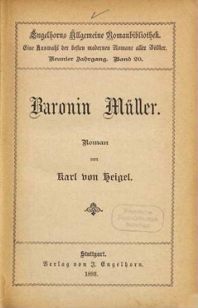 Baronin Müller : Roman