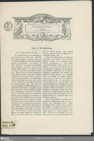 2.1887/88,2: Vereinsmitteilungen