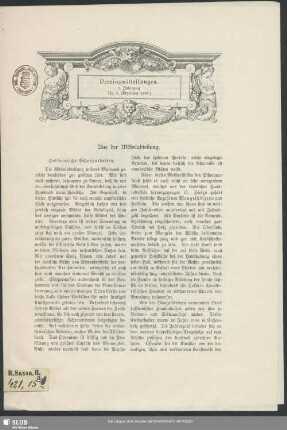 2.1887/88,2: Vereinsmitteilungen