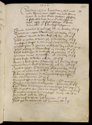 Winterhalbjahr 1496/1497. Rektorat Conrad Summenhart