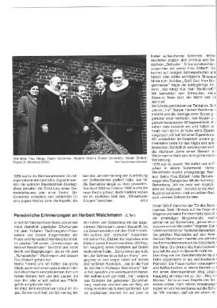 Persönliche Erinnerung an Herbert Weichmann (2. Teil)
