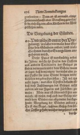 Die Vergebung der Sünden.