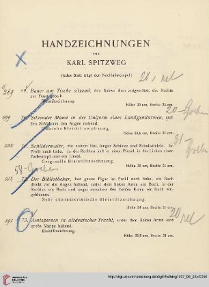 Handzeichnungen von Karl Spitzweg (Nr. 69-99)