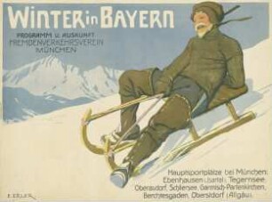 Winter in Bayern. Programm und Auskunft. Fremdenverkehrsverein München