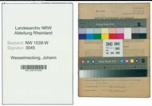 Entnazifizierung Johann Wesselmecking , geb. 11.05.1908 (Maschinenmeister)