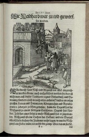 Die CXII. Figur. Wie Neidhard war zu tod geworffen worden