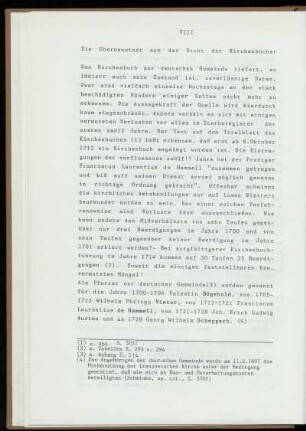 Die Kasseler Oberneustadt aus der Sicht der Kichenbücher