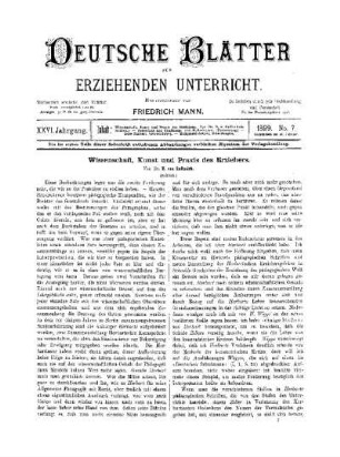 Wissenschaft, Kunst und Praxis des Erziehers : (Schluss)
