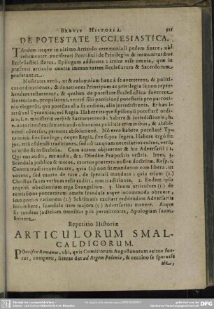Repetitio Historiae Articulorum Smalcaldicorum