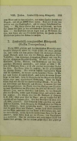 2. Lombardisch-venezianisches Koenigreich. (Gallia Transpadana.)
