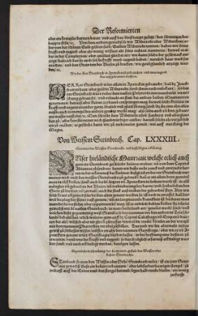 Von Weissem Steinbrech. Cap. LXXXIII.