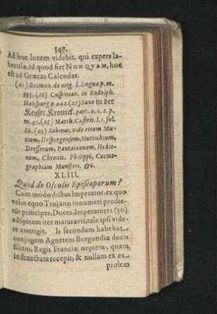 XLIII. Quid de Osculis Episcoporum?
