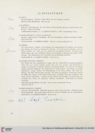 C) Skulpturen (Nr. 61-66)