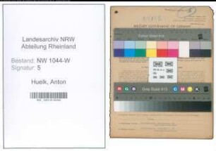 Entnazifizierung Anton Huelk , geb. 26.02.1894 (Vertreter)
