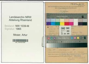Entnazifizierung Artur Moser , geb. 09.03.1902 ()