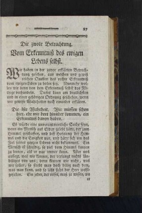 Die zwote Betrachtung.