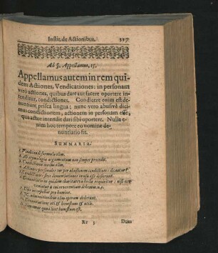 Ad § Appellamus 15. Appellamus autem in rem quidem Actiones, Vendicationes ...