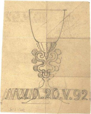 Gmelin, Leopold; Sammlung Gmelin: Handzeichnungen - Folio 4 - Vase (Ansicht)