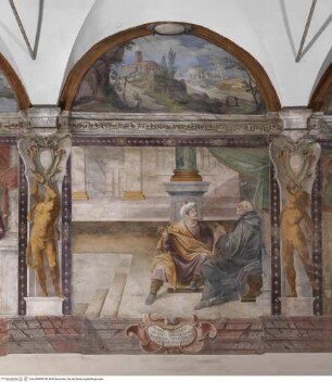 Szenen aus dem Leben des Heiligen Augustinus, Augustinus diskutiert mit Simplicianus