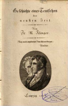 Geschichte eines Teutschen der neusten Zeit, 1