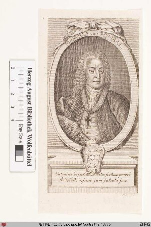Bildnis Sebastião José de Carvalho e Mello Pombal, 1755 conde d'Oeiras, 1770 marquez de
