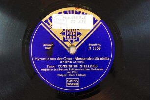 Hymnus aus der Oper: Alessandro Stradella / Friedrich v. Flotow