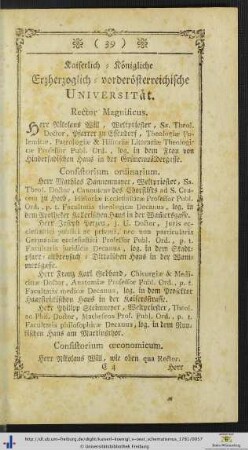 Kaiserlich-Königliche Erzherzoglich-vorderösterreichische Universität.