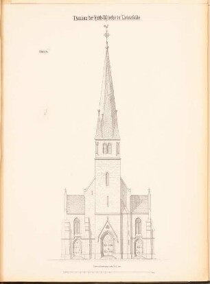 Katholische Kirche, Leinefelde: Anischt vom Hauptportal