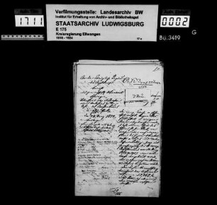 Schuldenwesen der Stiftungspflege bzw. Kirchengemeinde Eschental