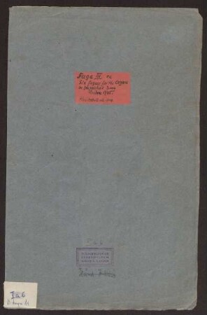 Fuga III ex Six fugues for the organ or harpsichord