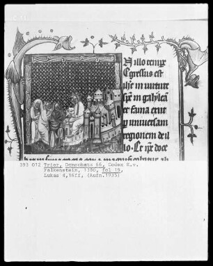 Perikopenbuch des Erzbischofs Kuno von Falkenstein: Christus als Lehrer (?)