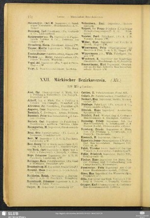 XXII. Märkischer Bezirksverein.