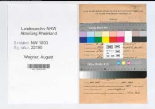 Entnazifizierung August Wagner, geb. 07.01.1901 (Beamter)