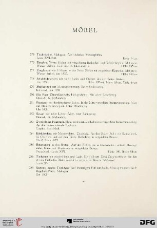 Möbel (Nr.275-361)