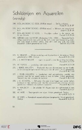 Schilderijen en aquarellen (Nr. 369-394)