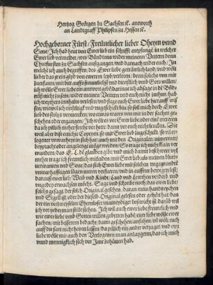Hertzog Georgen zu Sachsen etc. antworth an Landtgraff Philipsen zu Hessen etc.