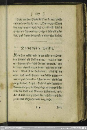 Dreyzehnte Grille