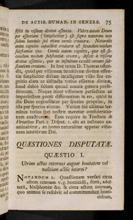 75-105, Quaestio I. - Quaestio II.