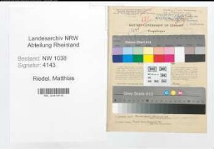 Entnazifizierung Matthias Riedel , geb. 18.07.1907 (Ingenieur)