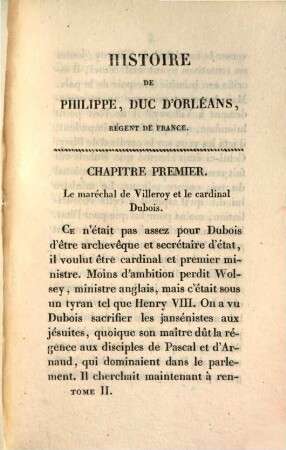Histoire du Régent Philippe d'Orléans : divisée en quatre parties, 2