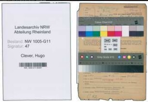 Entnazifizierung Hugo Clever , geb. 29.04.1896 (Betriebsassistent)