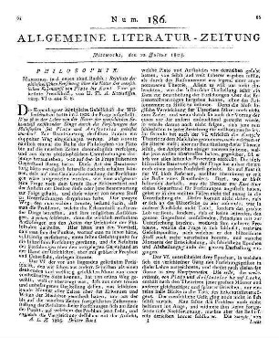 Salat, J.: Auch die Aufklärung hat ihre Gefahren! 2. Aufl. Ein Versuch zum Behufe der höhern Kultur. München: Lindauer 1804