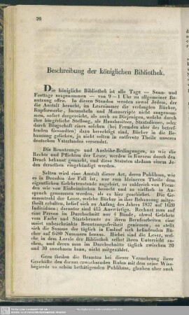 Beschreibung der königlichen Bibliothek