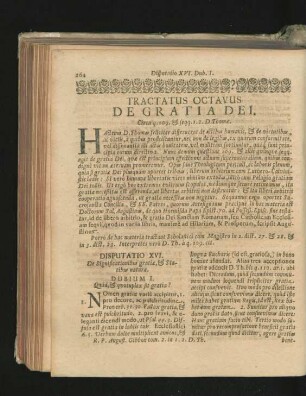 Disputatio XVI. De Significationibus gratiae, & Statibus naturae.