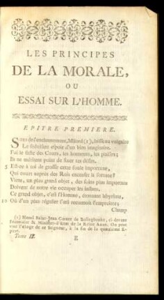 Les Principes De La Morale, Ou Essai Sur L'Homme