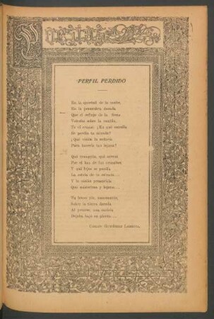 Perfil perdido : Poesías