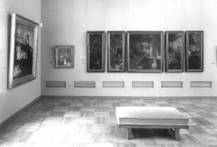 Dresden. Albertinum, Galerie Neue Meister. Raumaufnahme (Julius Scholtz, Fritz von Uhde)