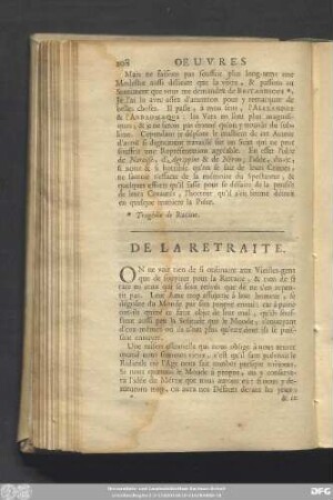 De La Retraite.